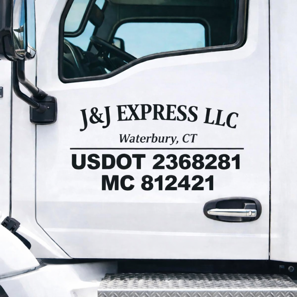 Custom truck door lettering kit